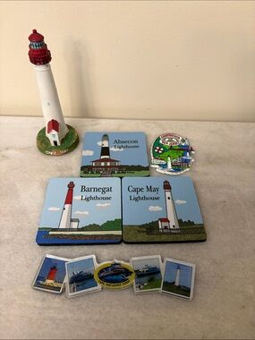 Cape May Lighthouse Souvenir Set - Red & White Lighthouse Decor